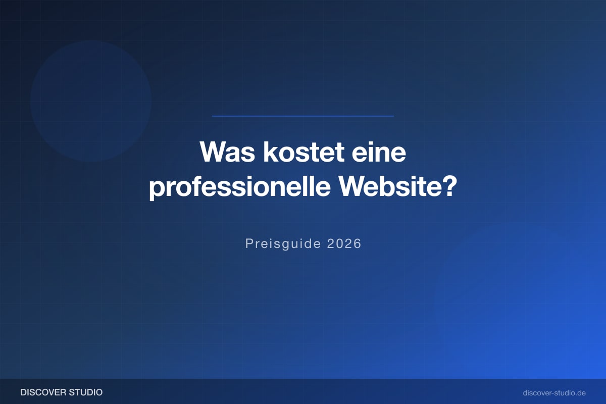 Was kostet eine Website 2026 Preisguide